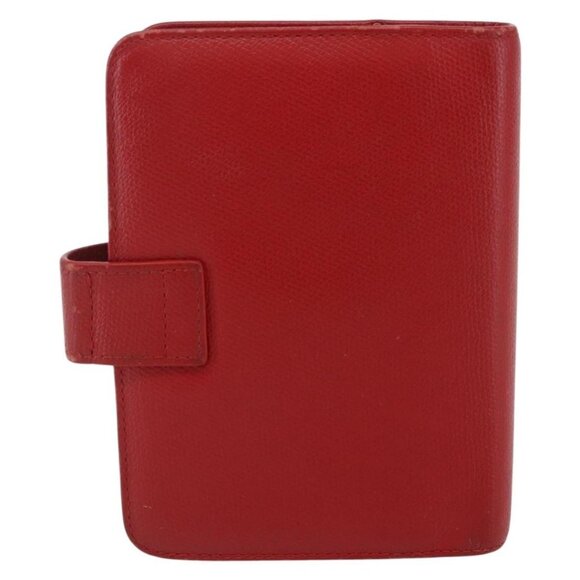 CHANEL COCO Mark Day Planner Cover Leather Red Gold CC Auth - Picture 3 of 16
